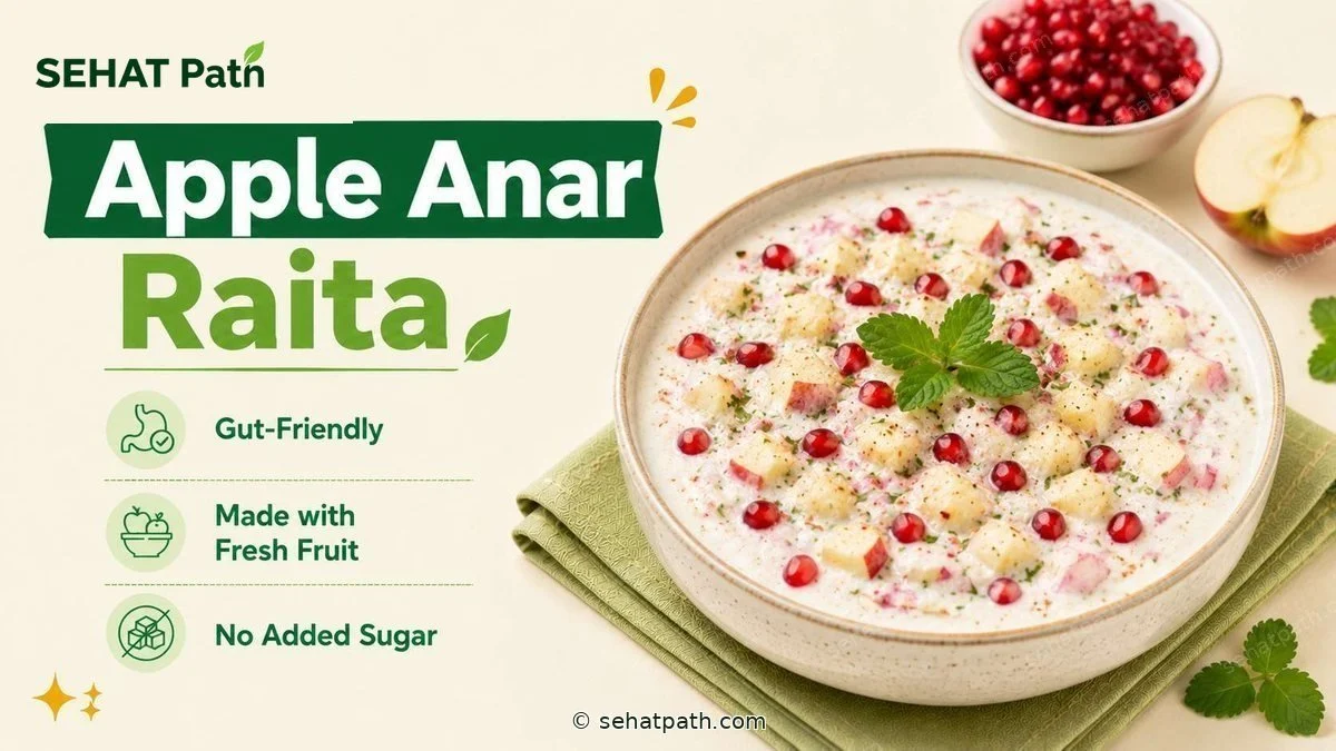 Apple Anar Raita &mdash; healthy Indian recipe &mdash; Sehat Path