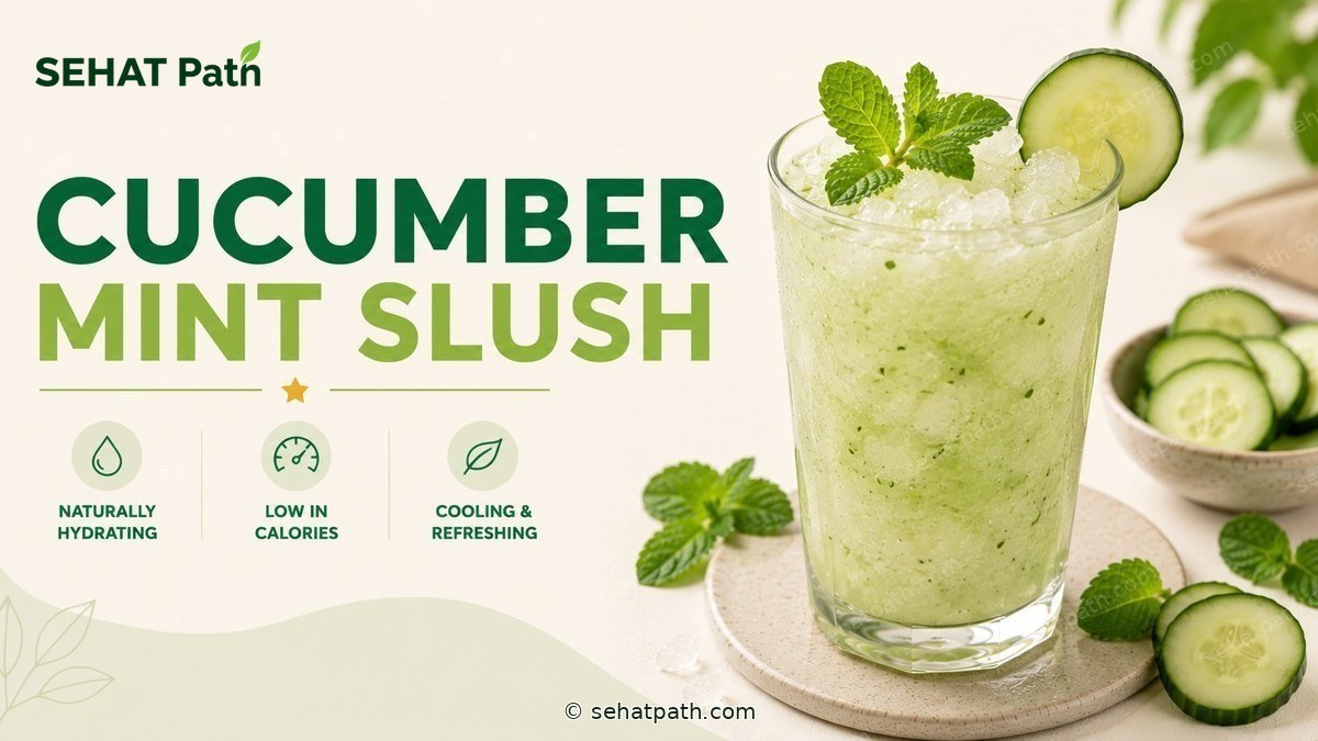 Cucumber Mint Slush (Kheera-Pudina, Bina Cheeni) — healthy Indian recipe — Sehat Path