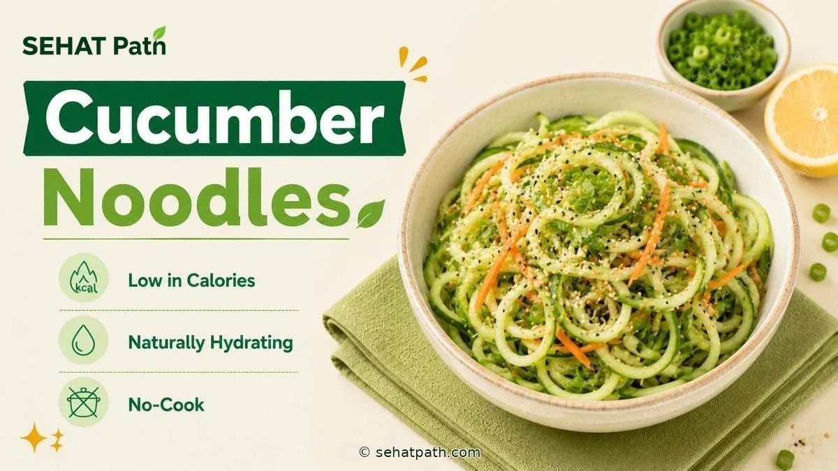 Cucumber Noodles &mdash; healthy Indian recipe &mdash; Sehat Path