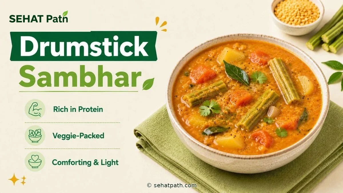 Drumstick Sambhar &mdash; healthy Indian recipe &mdash; Sehat Path