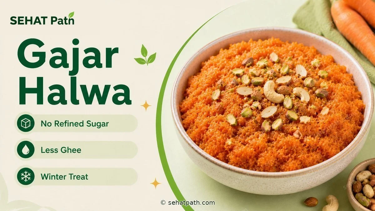Gajar Halwa &mdash; healthy Indian recipe &mdash; Sehat Path