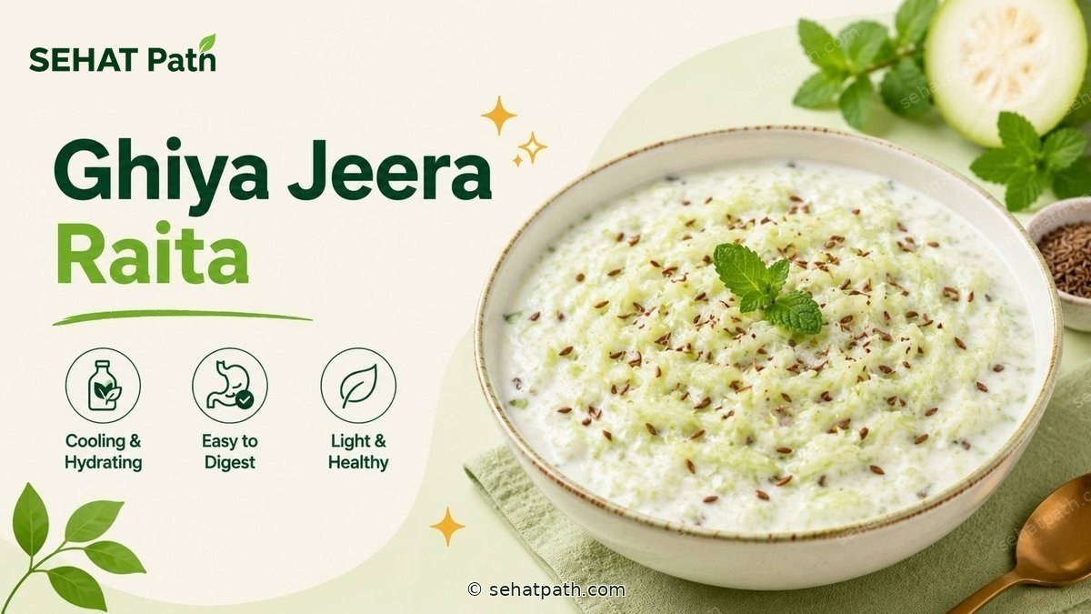Ghiya Jeera Raita &mdash; healthy Indian recipe &mdash; Sehat Path