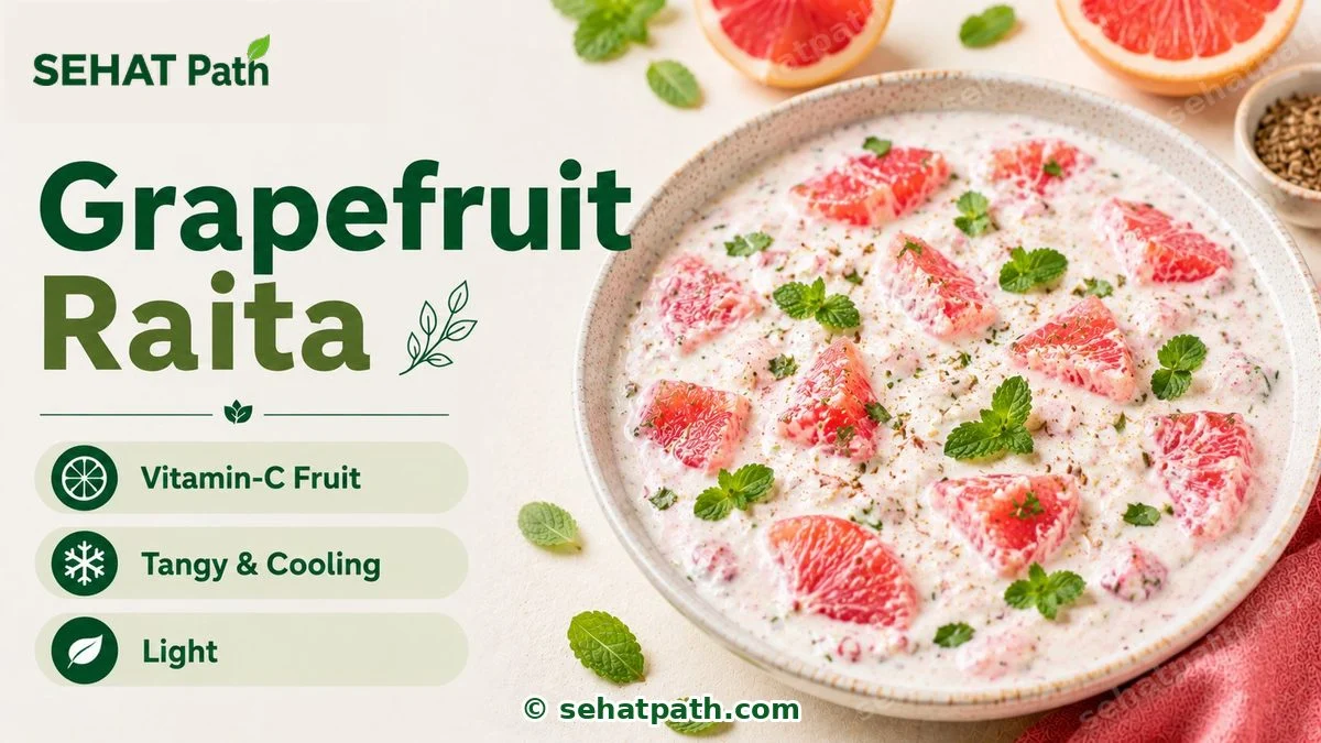 Grapefruit Raita &mdash; healthy Indian recipe &mdash; Sehat Path