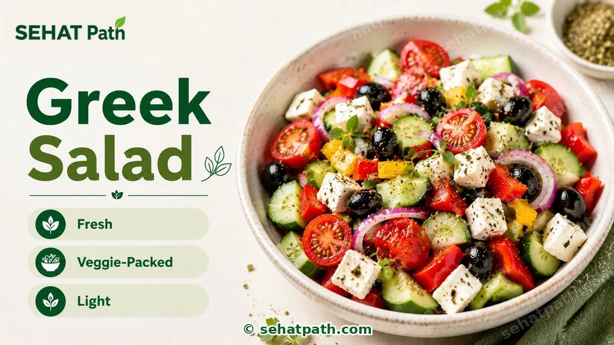 Greek Salad &mdash; healthy Indian recipe &mdash; Sehat Path