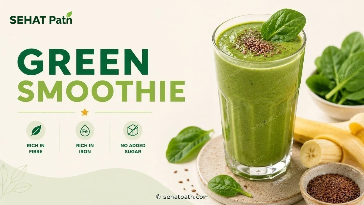 Green Smoothie &mdash; healthy Indian recipe &mdash; Sehat Path