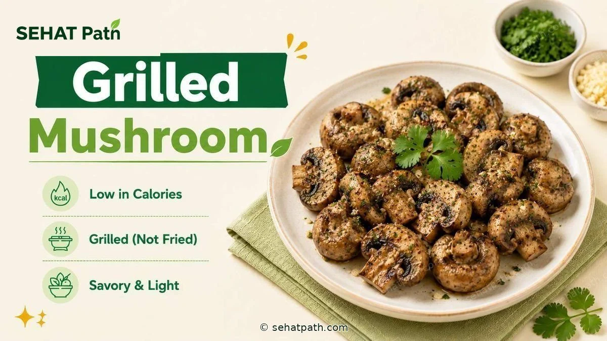 Grilled Mushroom — healthy Indian recipe — Sehat Path
