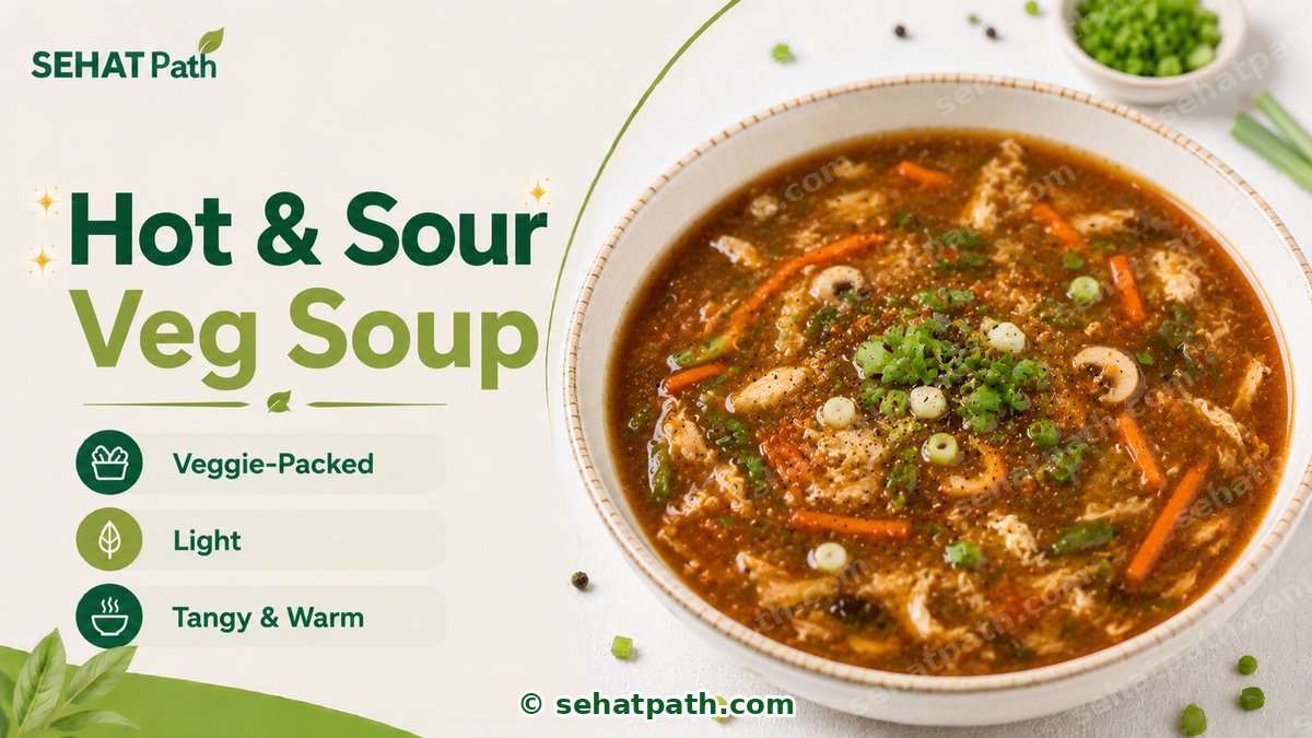 Hot & Sour Veg Soup &mdash; healthy Indian recipe &mdash; Sehat Path