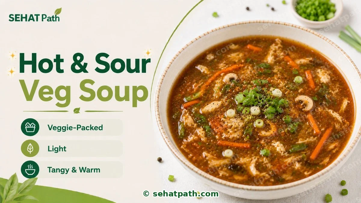 Hot & Sour Veg Soup &mdash; healthy Indian recipe &mdash; Sehat Path