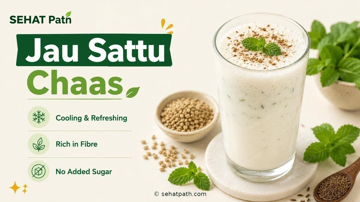 Jau Sattu Chaas &mdash; healthy Indian recipe &mdash; Sehat Path