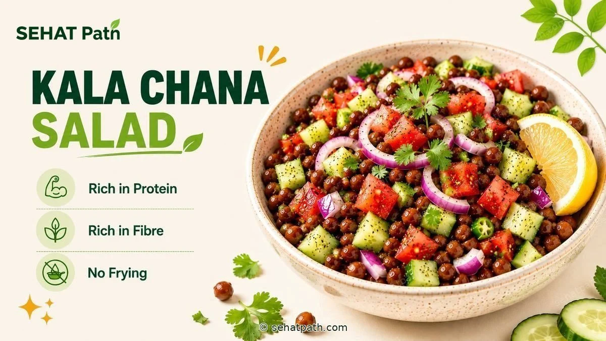 Kala Chana Salad &mdash; healthy Indian recipe &mdash; Sehat Path