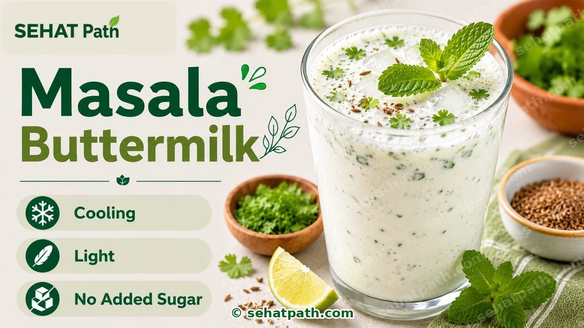 Masala Buttermilk &mdash; healthy Indian recipe &mdash; Sehat Path