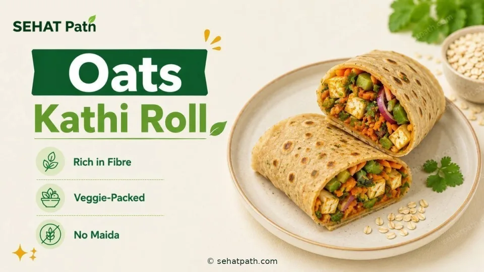 Oats Kathi Roll