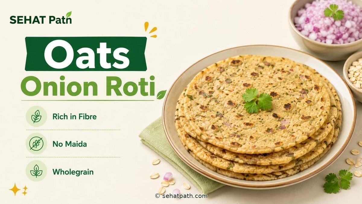 Oats Onion Roti (Oats-Pyaaz Roti) — healthy Indian recipe — Sehat Path
