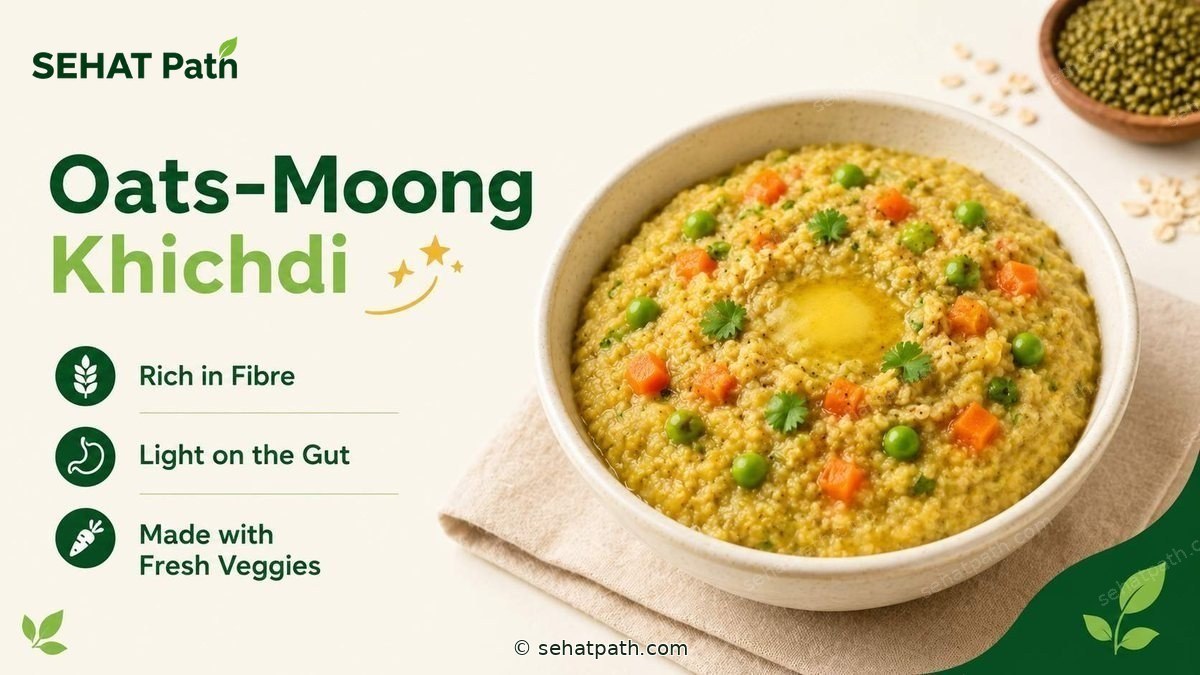 Oats-Moong Khichdi (Light Dinner) — healthy Indian recipe — Sehat Path