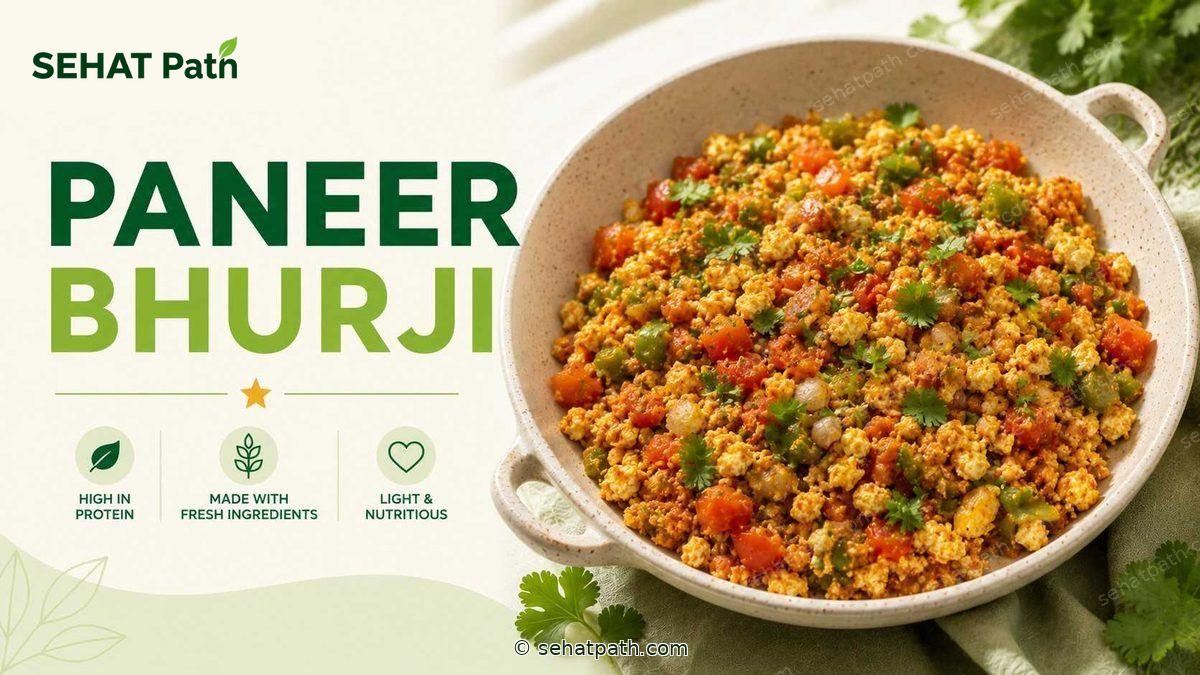 Paneer Bhurji (High-Protein, Kam Tel) — healthy Indian recipe — Sehat Path