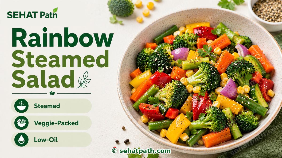 Rainbow Steamed Salad — healthy Indian recipe — Sehat Path
