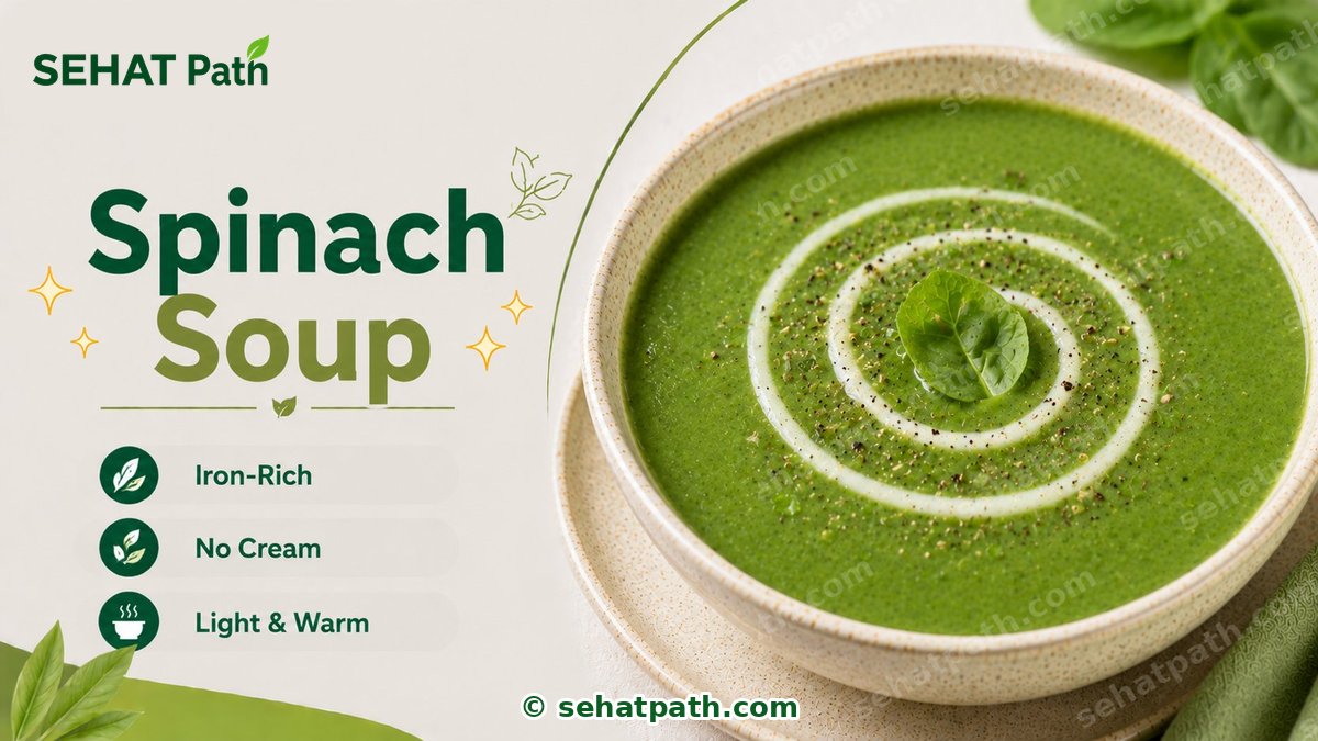 Spinach Soup — healthy Indian recipe — Sehat Path