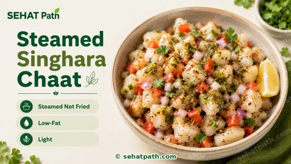 Steamed Singhara Chaat