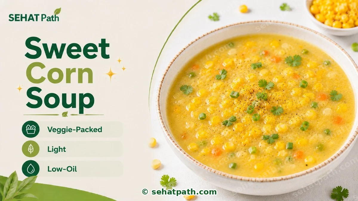 Sweet Corn Soup &mdash; healthy Indian recipe &mdash; Sehat Path