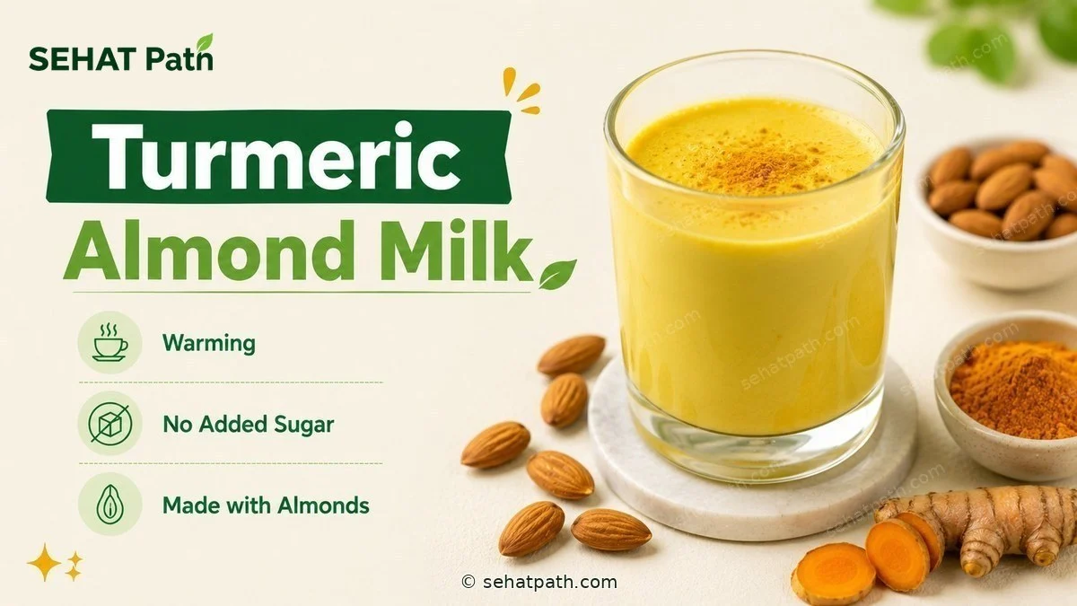 Turmeric Almond Milk &mdash; healthy Indian recipe &mdash; Sehat Path