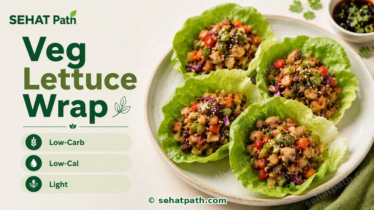 Veg Lettuce Wrap &mdash; healthy Indian recipe &mdash; Sehat Path