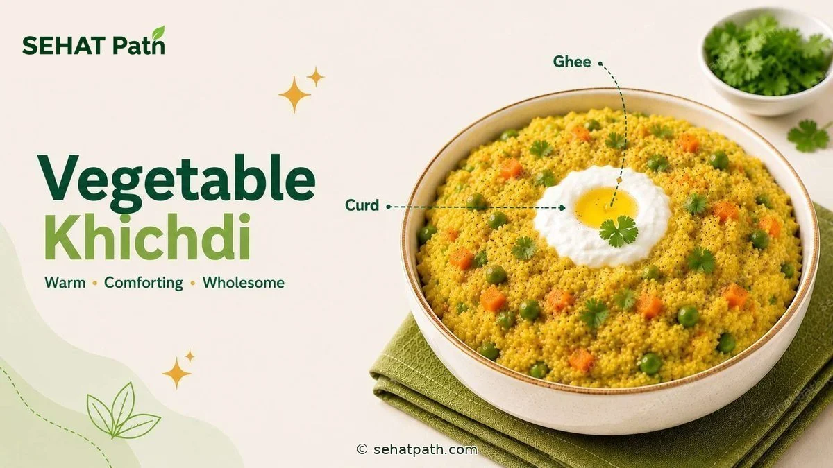 Vegetable Khichdi &mdash; healthy Indian recipe &mdash; Sehat Path
