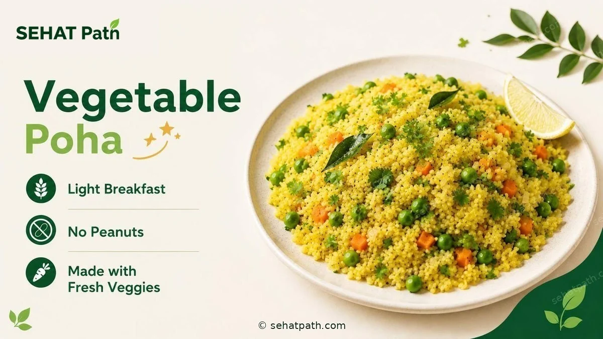Vegetable Poha — healthy Indian recipe — Sehat Path